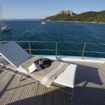 Prestige Yacht 750 Flybridge Sonnenterrasse